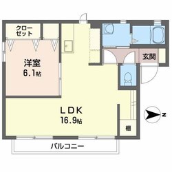 ラ・パルテール　参番館　彩（Ｓ）の物件間取画像